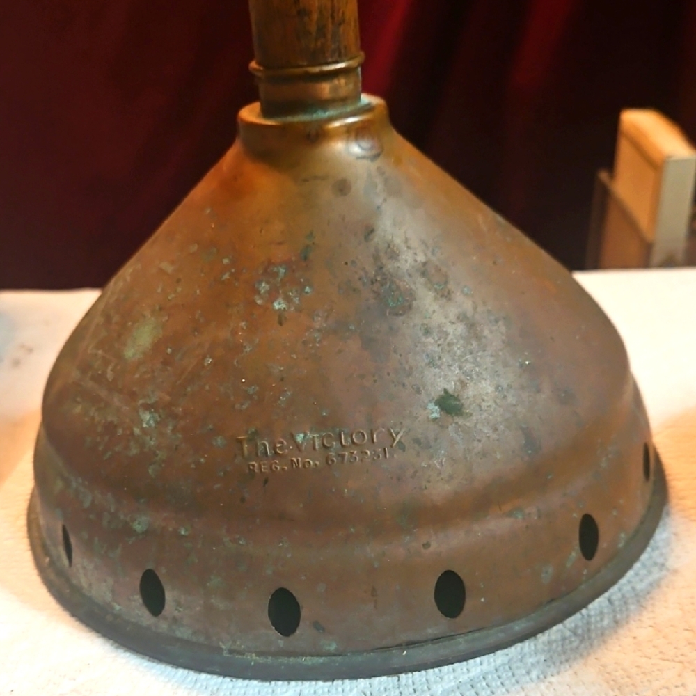 Antique Laundry Wahing Plunger Copper And Wood